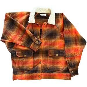 Urban Outfitters Plaid Sherpa Collar Jacket – Size Unknown - Fits as a medium